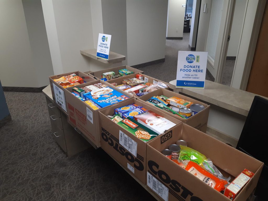 Boxes of Food Donations-November 2019 Food Drive-Twin Cities Pain Clinic Outreach