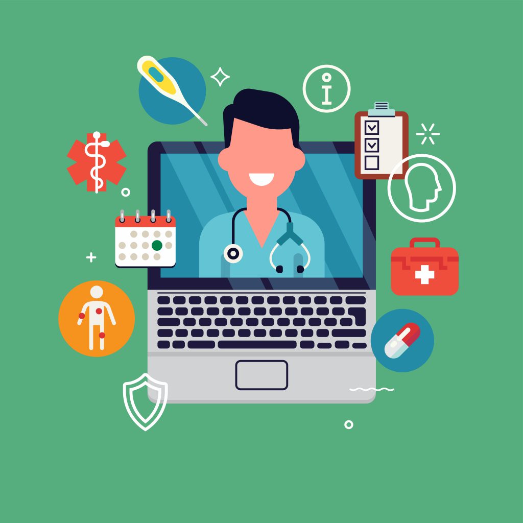 Telemedicine Cartoon Image