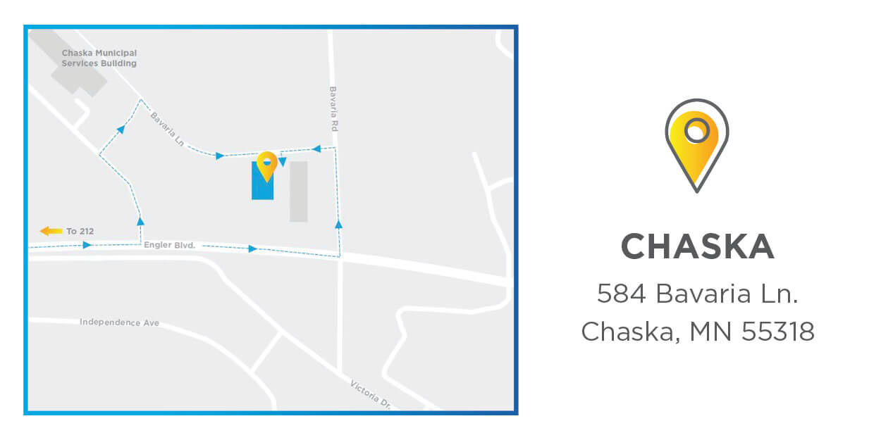 New Location Blog Image-Map and address of Twin Cites Pain Clinic in Chaska MN